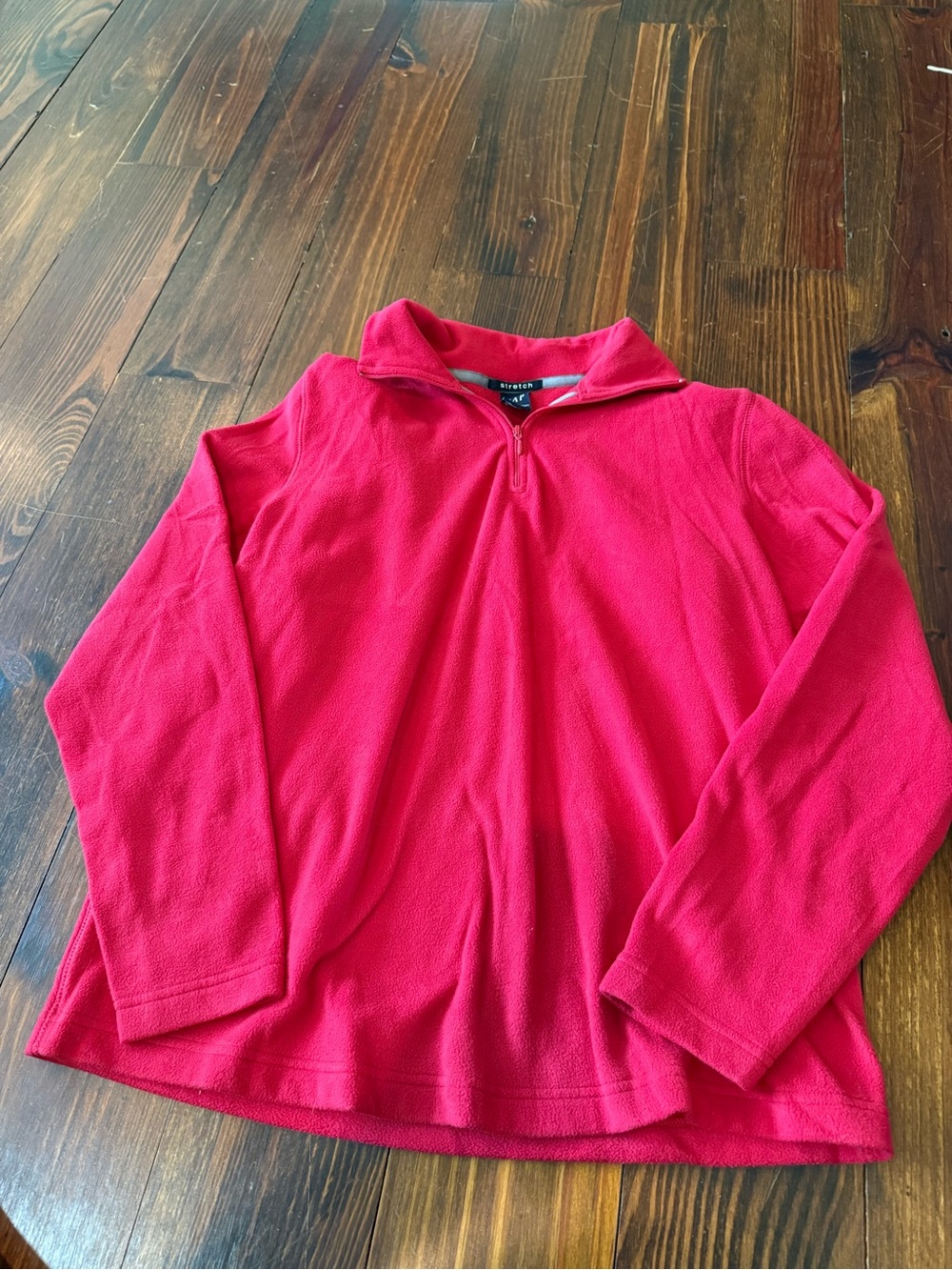 GAP Stretch Red Quarter-Zip Fleece Pullover